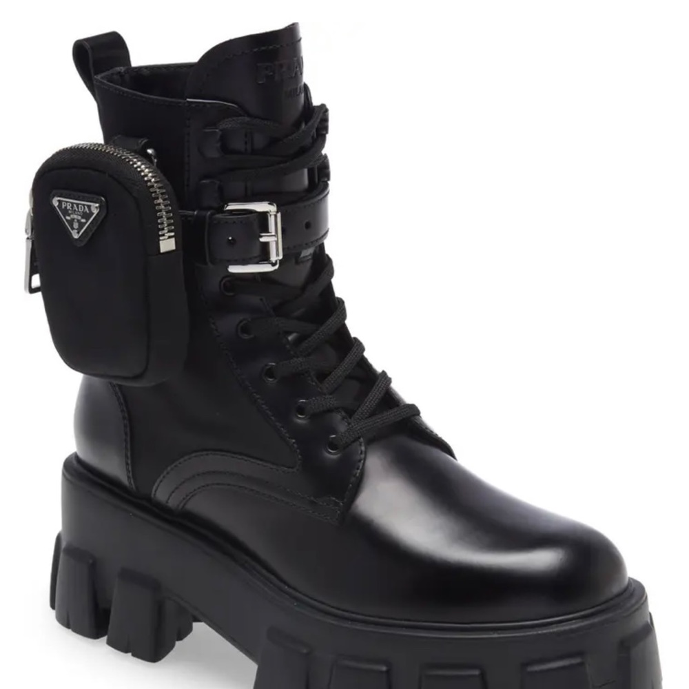 Prada Monolith Mini Bag Lug Sole Combat Boot - Picture 3 of 6